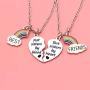 Maxforever Best Friends 2 Split Heart Necklaces Friendship Jewelry Birthday for Best Friends