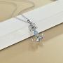 HUKKUN Compass Necklace Sterling Silver Celtic Knot Anchor/Compass Necklace Graduation Friendship Talisman Travel Necklace Inspirational Graduation Gift Jewelry Gifts for Women Girls