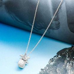 Yalice Lovely Pineapple Pendant Necklace Chain Tropical Fruit Necklaces Jewelry for Women and Girls