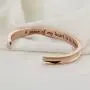WUSUANED Memorial Jewelry A Piece of My Heart is in Heaven Hair Tie Grooved Cuff Bangle Bracelet in Memory of Loved One Sympathy Gift WUSUANED Memorial Jewelry A Piece of My Heart is in Heaven Hair Tie Grooved Cuff Bangle Bracelet in Memory of Loved One Sympathy Gift