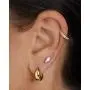 Highstreet Sterling Silver plated polished Huggie earrings for women | Light and easy to wear| Hypoallergenic | hinge hoop Highstreet Sterling Silver plated polished Huggie earrings for women | Light and easy to wear| Hypoallergenic | hinge hoop