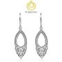 Big Apple Hoops - Lightweight 45mm Victorian Art Deco Filigree Leverback Dangle Pear Shaped Teardrop Earrings Made from Real Solid 925 Sterling Silver Oxidized Finish