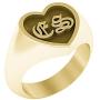 Saalort 925 Sterling Silver Initial Ring Personalized Custom with Old English Letter
