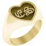 Saalort 925 Sterling Silver Initial Ring Personalized Custom with Old English Letter Saalort 925 Sterling Silver Initial Ring Personalized Custom with Old English Letter