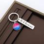 LBSBO Bisexual Jewelry Bi Pride Keychain Bi Pride Jewelry Bisexual Gift Queer Pride Gifts Bi & Badass Keychain
