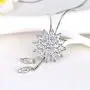 Crystal Necklace for Women CZ Necklace White Flower Pendant Jewelry Crystal Necklace for Women CZ Necklace White Flower Pendant Jewelry
