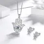 Aurora Tears Hamsa Hand Jewelry Women 925 Sterling Silver Hand of Fatima Necklace/Earring/Ring Good Luck Success Amulet Jewelry Crystal Lucky Jewellery Aurora Tears Hamsa Hand Jewelry Women 925 Sterling Silver Hand of Fatima Necklace/Earring/Ring Good Luck Success Amulet Jewelry Crystal Lucky Jewellery