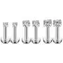 16g CZ Labret Cartilage Tragus Monroe Lip Nose Helix Studs Earrings Stainless Steel Cubic Zirconia Piercings Jewelry 2mm 3mm 4mm 3 Pairs Set