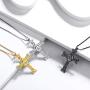Aurora Tears 925 Sterling Silver Celtic Knot Cross Irish Jewelry Women Men Celtick Jesus Cross Religious Necklace/Earring 18k Gold/Black Gun Plated Infinity Celtic Cross Irish Knot Jewellery
