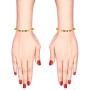 Efulgenz Indian Bollywood Antique Traditional 14 K Gold Plated Kundan Rhinestone Wedding Bridal Bracelet Bangle Set Jewelry