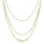 366DAYS Layered Choker Necklace, 316L Stainless Steel Titanium Necklace, Handmade Multilayer Adjustable Link Chain Choker for Women Men Valentines Day,Birthday