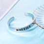 LParkin Inspirational Message Warrior Bracelet Jewelry Be Brave There are People Rotting for You Inspiration Sympathy Gift Message Bracelet