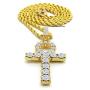 Shiny Jewelers USA Mens ICED Out Micro Pave Egyptian ANKH Cross (Key of Life) Pendant Rope Chain 18'',20'',22,24'',30'' Necklace