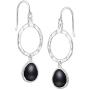 Silpada Dark Halo Natural Black Agate Drop Earrings in Sterling Silver