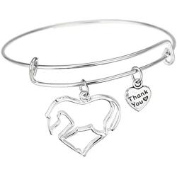 Luvalti Horse Pendant Bracelet - Animal Lovers Gift - Family and Friends Jewelry