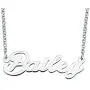 LoEnMe Jewelry Bailey Name Necklace Custom Personalized in Silver Plate Gift for Women Girls Couple LoEnMe Jewelry Bailey Name Necklace Custom Personalized in Silver Plate Gift for Women Girls Couple