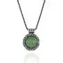 Stera Jewelry Antique Style Floral Design Round Gemstone Pendant Sterling Silver Necklace, 20 Inches Stera Jewelry Antique Style Floral Design Round Gemstone Pendant Sterling Silver Necklace, 20 Inches