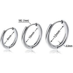 Hoop Earrings For Women , Cartilage Clip On Gold Tragus Hypoallergenic Helix Small Hoop Earring Sets For Teen Girls Men, Surgical Stainless Steel Titanium Jewelry