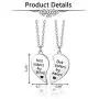 Jovivi Silver Tone Alloy BFF Necklace for 2-5 Best Friends Matching Heart Pendant Friendship Necklaces Women Girl Jewelry Gift Jovivi Silver Tone Alloy BFF Necklace for 2-5 Best Friends Matching Heart Pendant Friendship Necklaces Women Girl Jewelry Gift
