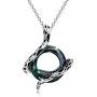 Snake Necklace Sterling Silver Animal Pendant with Color Change Circle Crystal, Jewelry Collection for Women Girls