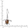 Sterling Silver Koa Wood Turtle Hook Earrings