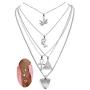 5-Layer Nefertiti Pharaoh Necklace. Punk Gold Egyptian Queen Heart Cross Layered Necklace,Hip Hop African Women Men Girls Jewelry