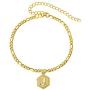 Gold Initial Anklet Silver Ankle Bracelets for Women Letter Anklet with Initials Figaro Chain Anklets A-Z Foot Jewelry Silver Gold Anklets for Women