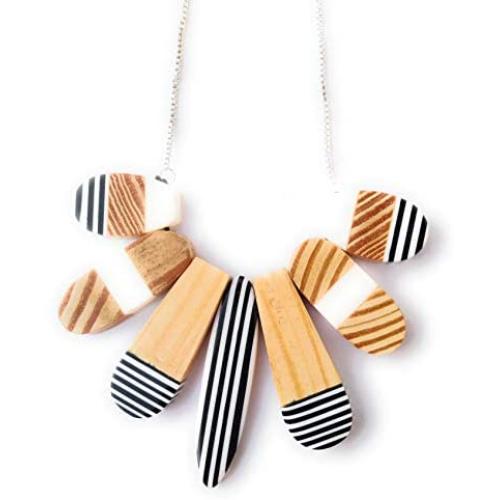 T one Wooden Bead Necklace for Women | Handmade Wooden Necklace for Gifting to mom/gf/Sister/Wife | Birthday Gift for her