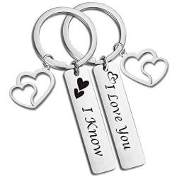 SIDIMELO Couple Gifts for Him and Her Wedding Gifts Star Wars Jewelry I Love You I Know Keychain Girlfriend Boyfriend Husband Wife Couple Keychain
