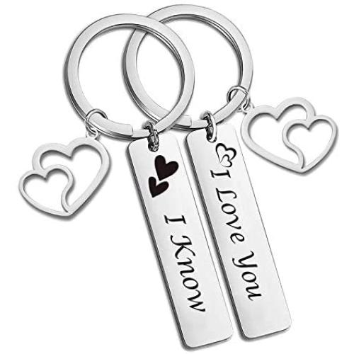 SIDIMELO Couple Gifts for Him and Her Wedding Gifts Star Wars Jewelry I Love You I Know Keychain Girlfriend Boyfriend Husband Wife Couple Keychain