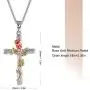 Cross Pendant Necklace for Women Rose Flower Necklace Jewelry for Christmas Birthday Mothers Day Necklace for Women 18 with 2 inches Cross Pendant Necklace for Women Rose Flower Necklace Jewelry for Christmas Birthday Mothers Day Necklace for Women 18 with 2 inches