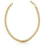 Solid 14k Yellow Gold Filled Bombay Curb Chain Bracelet for Men and Women (3.9 mm, 7.5 inch)