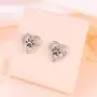 S925 Sterling Silver Animal Jewelry Puppy Dog Cat Pet Paw Print Love Heart Stud Earrings for Women Girls
