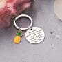 KUIYAI IVF Infertility Keychain You Never Know How Strong You are Inspirational Gift Infertility Mom Jewelry IVF Pineapple Gifts IVF Encouragement Gift for Her