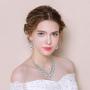 ORAZIO Rhinestone Wedding Necklace and Earrings Jewelry Sets for Women with Bridal Bracelet Necklace Set Bridesmaid Jewelry