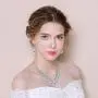 ORAZIO Rhinestone Wedding Necklace and Earrings Jewelry Sets for Women with Bridal Bracelet Necklace Set Bridesmaid Jewelry ORAZIO Rhinestone Wedding Necklace and Earrings Jewelry Sets for Women with Bridal Bracelet Necklace Set Bridesmaid Jewelry