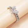 yfstyle Butterfly Cuban Link Bracelet Hip Hop Iced Out Diamond Bracelets for Women Girls Gold Plated Bracelets for Women Inlaid Rhinestone Hip Hop Jewelry Fashion Accessories