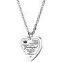 Phoenix Angela Encouraging Heart Pendant Necklace for Daughter Granddaughter Inspirational Jewelry Stainless Steel Gifts Necklace from Mom Dad Grandma