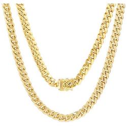 Nuragold 14k Yellow Gold 6.5mm Miami Cuban Link Chain Pendant Necklace, Mens Jewelry Box Clasp 20'' 22'' 24'' 26'' 28'' 30''