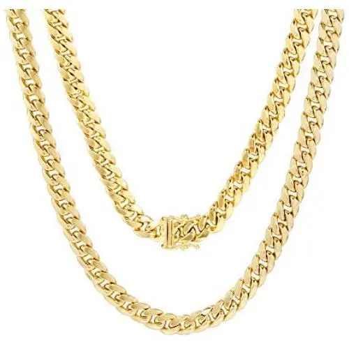 Nuragold 14k Yellow Gold 6.5mm Miami Cuban Link Chain Pendant Necklace, Mens Jewelry Box Clasp 20'' 22'' 24'' 26'' 28'' 30'' Nuragold 14k Yellow Gold 6.5mm Miami Cuban Link Chain Pendant Necklace, Mens Jewelry Box Clasp 20'' 22'' 24'' 26'' 28'' 30''