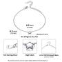 ChicSilver Personalized Tiny Heart/Star/Moon/Dot/Lotus Bracelet, Sterling Silver Dainty Link Chain Bracelet for Women Teen Girls, Silver/Gold/Rose Gold(with Gift Box)