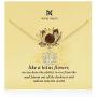Annis Munn Lotus Necklace - 925 Sterling Silver Flower Pendant Necklace, Dainty Lotus Charm Valentines Day Jewelry