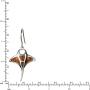 Sterling Silver Koa Wood Manta Ray Dangle Earrings
