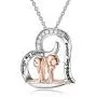 ROMANTIC WORK Sister Necklace for Girls Sterling Silver Heart Best Friends Pendant Necklace Friendship Sister Jewelry Gift for Women Classmates