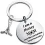 FUSTMW Hockey Mom Gifts Hockey Keychain I am a Hockey MOM Jewelry Hockey Mom Charm for Hockey Players Gifts FUSTMW Hockey Mom Gifts Hockey Keychain I am a Hockey MOM Jewelry Hockey Mom Charm for Hockey Players Gifts