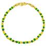 In Season Jewelry 14k Gold Plated Green Yellow Beaded Santeria Babalawo Unisex Orula Bracelet