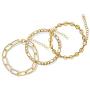 14K Gold Plated Chain Bracelet for Women Fashion Simple Bracelet