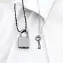 POTIY Couple Necklace Set Key to My Heart Jewelry Gift for Girlfriend Boyfriend Valentines Anniversary Openable Heart Lock and Key Pendant Necklace for Men and Women