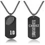 VI.SPORT Bible Verse Football Player Number 10 Necklace Dog Tag Pendant Religious Philippians 4:13 I Can Do All Things Jewelry VI.SPORT Bible Verse Football Player Number 10 Necklace Dog Tag Pendant Religious Philippians 4:13 I Can Do All Things Jewelry