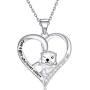 BEKECH Otter Necklace Otter Lovers Gifts Just A Girl Who Lovers Otters Sea Animal Heart Pendant Jewelry Gift for Women Girls Friends Family Otter Girls Gift